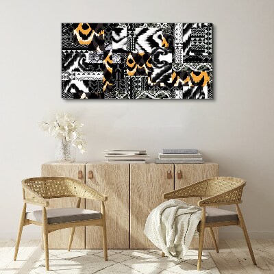 Abstract patterns in monochromatic shades Canvas Wall art