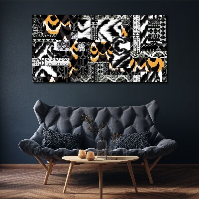 Abstract patterns in monochromatic shades Canvas Wall art