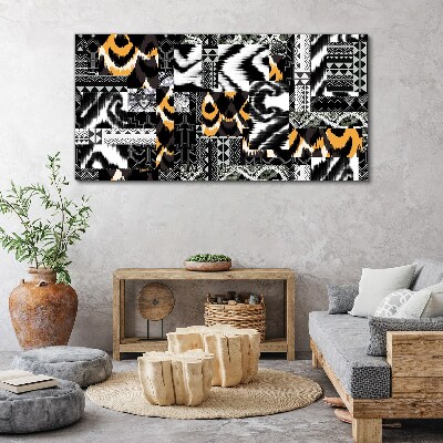 Abstract patterns in monochromatic shades Canvas Wall art