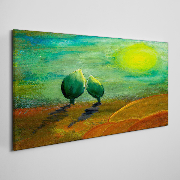 Green trees in the sunlight Canvas Wall art