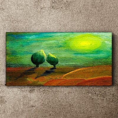 Green trees in the sunlight Canvas Wall art