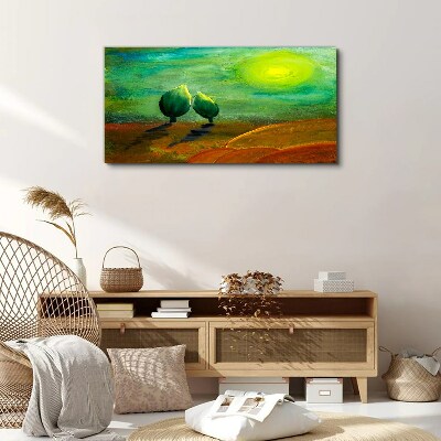 Green trees in the sunlight Canvas Wall art