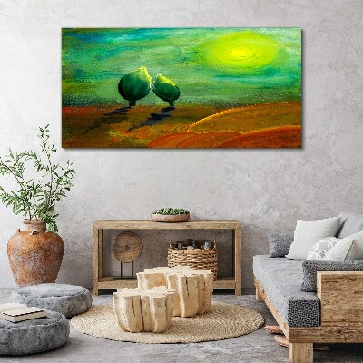 Green trees in the sunlight Canvas Wall art