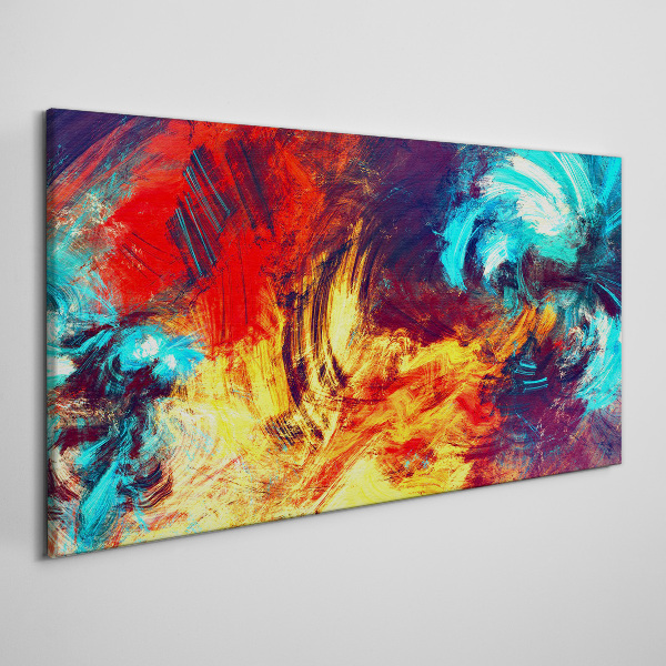 Expressive dance of colors Canvas Wall art