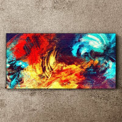 Expressive dance of colors Canvas Wall art