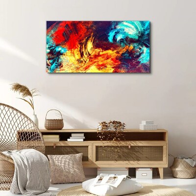 Expressive dance of colors Canvas Wall art