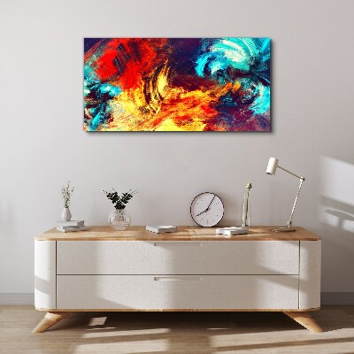 Expressive dance of colors Canvas Wall art