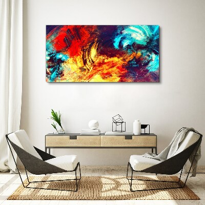 Expressive dance of colors Canvas Wall art