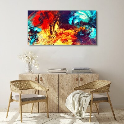 Expressive dance of colors Canvas Wall art