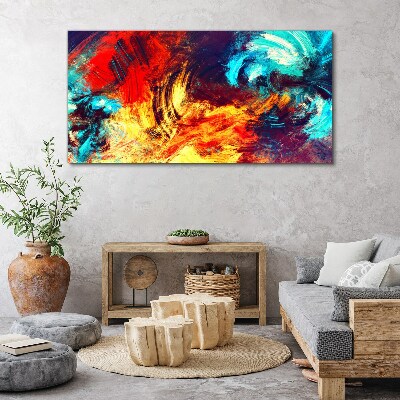Expressive dance of colors Canvas Wall art