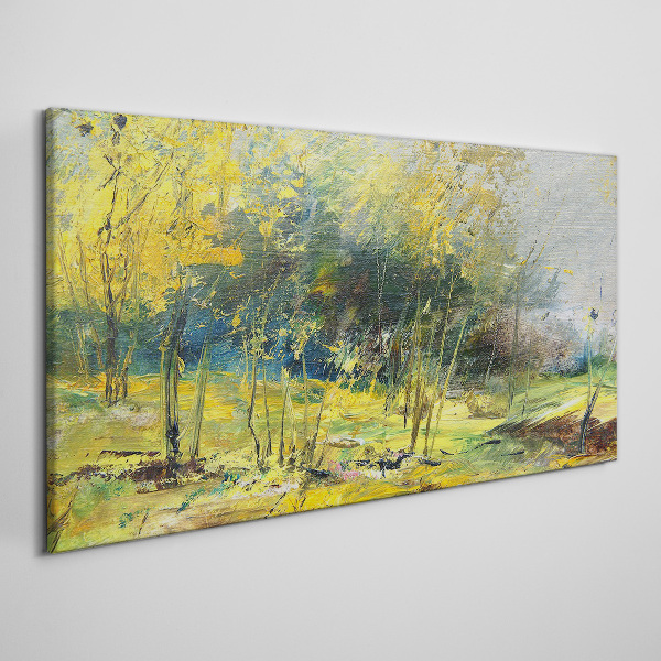 Golden autumn in the park Canvas Wall art