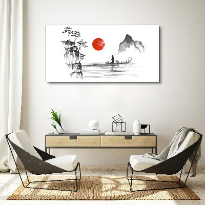 A quiet morning by the river Canvas print