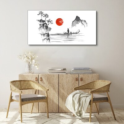 A quiet morning by the river Canvas print