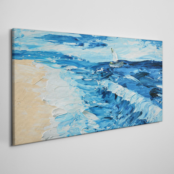 Calm sea with a sailboat Canvas print