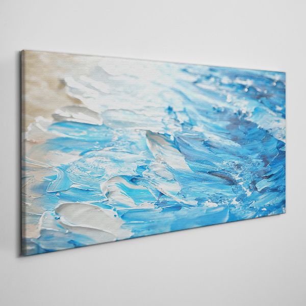 Waves in shades of blue Canvas print