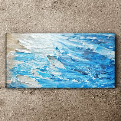 Waves in shades of blue Canvas print