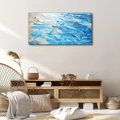 Waves in shades of blue Canvas print