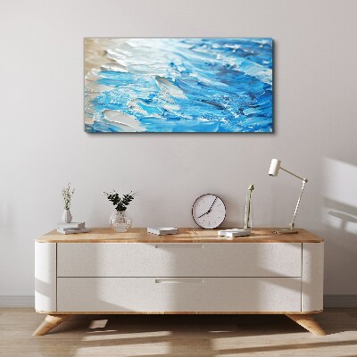 Waves in shades of blue Canvas print