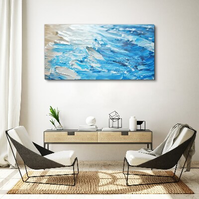 Waves in shades of blue Canvas print