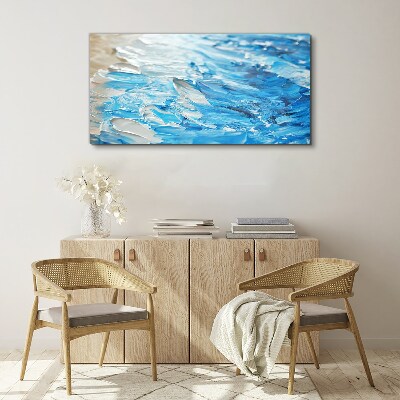 Waves in shades of blue Canvas print