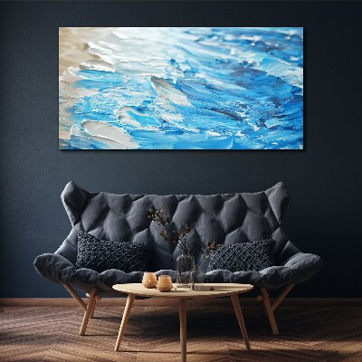 Waves in shades of blue Canvas print