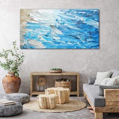 Waves in shades of blue Canvas print