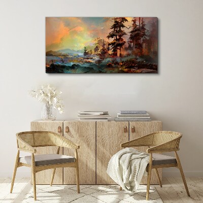 Mysterious mountain landscape Canvas print