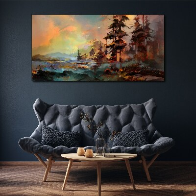 Mysterious mountain landscape Canvas print