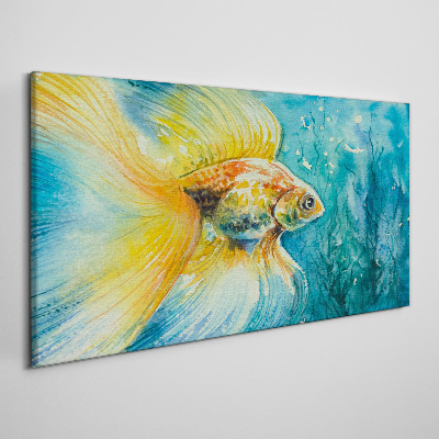 Goldfish in colored water Canvas print