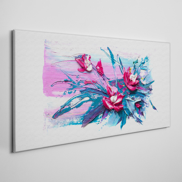 A floral arrangement in intense colours Canvas print