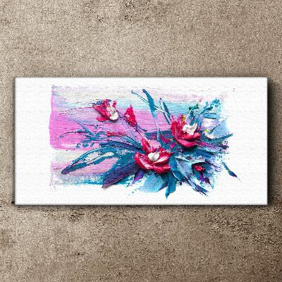 A floral arrangement in intense colours Canvas print