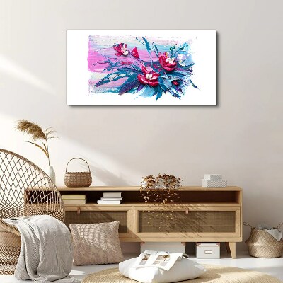 A floral arrangement in intense colours Canvas print
