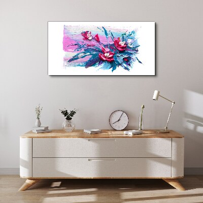 A floral arrangement in intense colours Canvas print