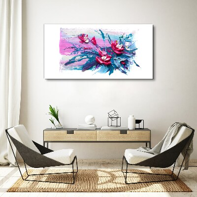 A floral arrangement in intense colours Canvas print