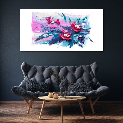 A floral arrangement in intense colours Canvas print