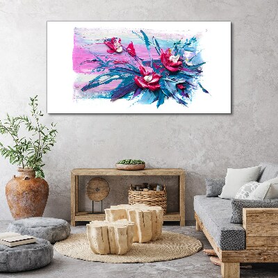 A floral arrangement in intense colours Canvas print