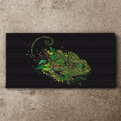 Chameleon in green Canvas print