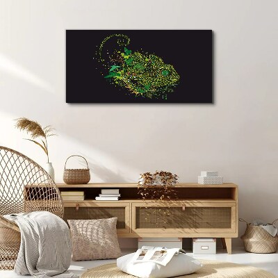 Chameleon in green Canvas print