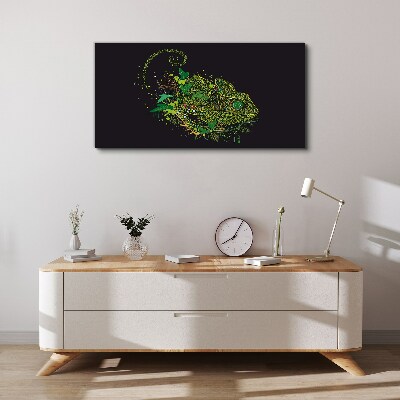 Chameleon in green Canvas print