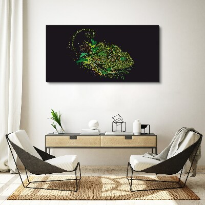 Chameleon in green Canvas print