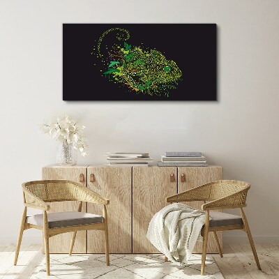 Chameleon in green Canvas print