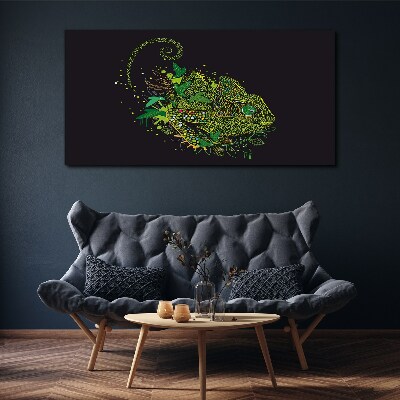 Chameleon in green Canvas print