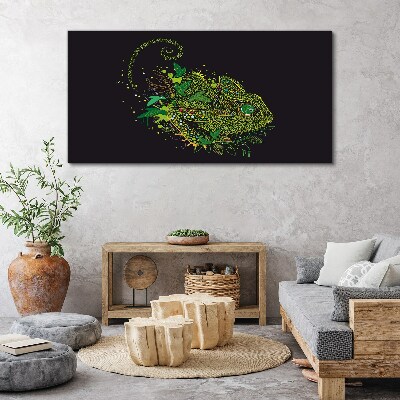 Chameleon in green Canvas print