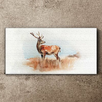 Deer in the meadow Canvas print
