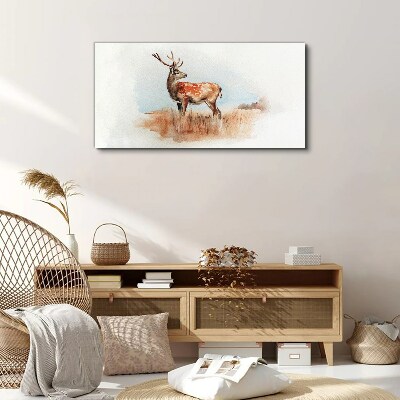 Deer in the meadow Canvas print