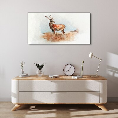 Deer in the meadow Canvas print