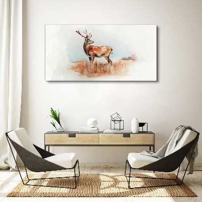 Deer in the meadow Canvas print