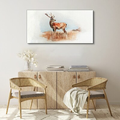 Deer in the meadow Canvas print