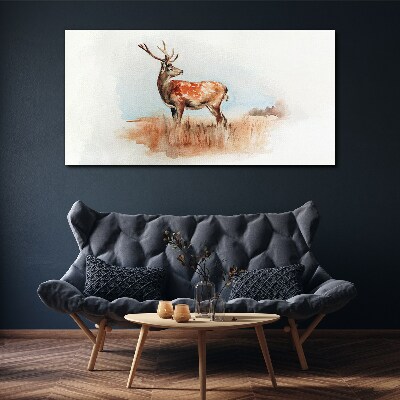 Deer in the meadow Canvas print