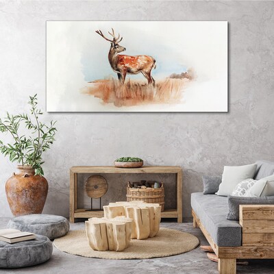 Deer in the meadow Canvas print